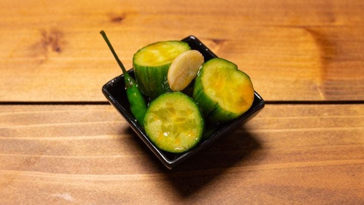 Side of cucumber salad menu item
