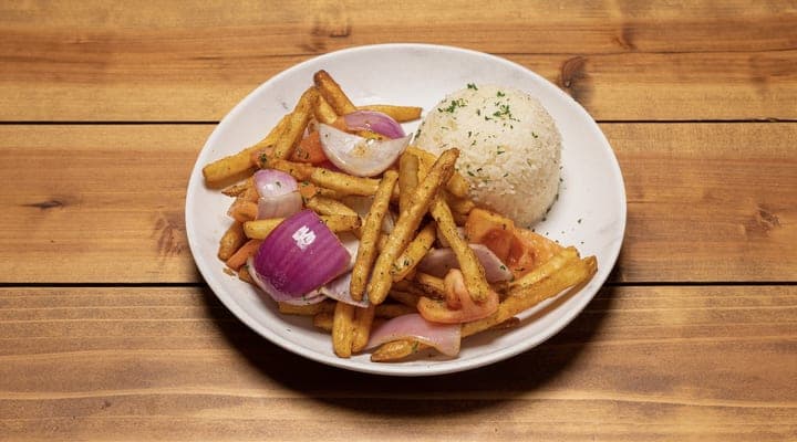 Saltado-No Protein menu item